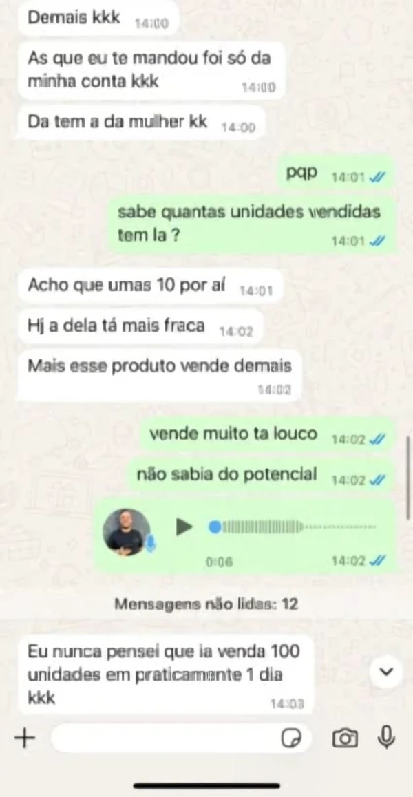 Depoimento de Droper no WhatsApp 1