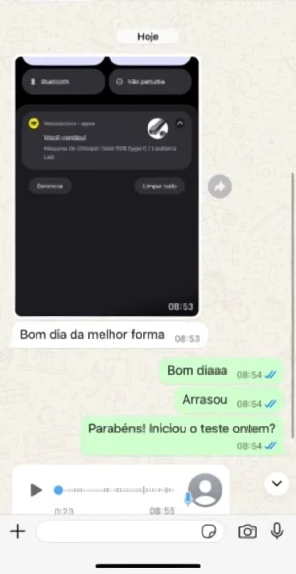 Depoimento de Droper no WhatsApp 6